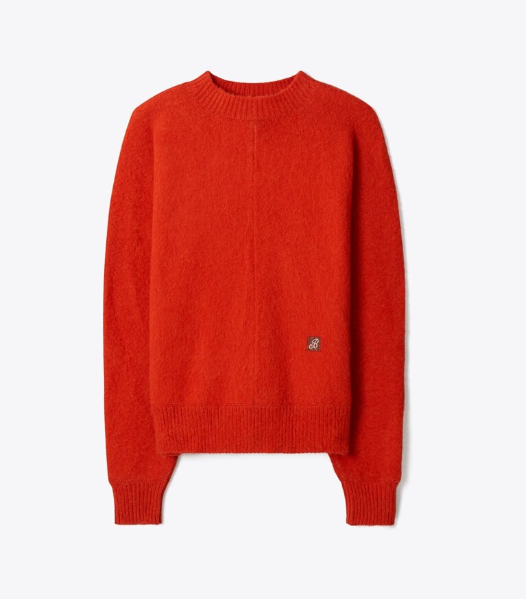 Tory Burch designer sweaters Chandail en laine dans Flame Red de face