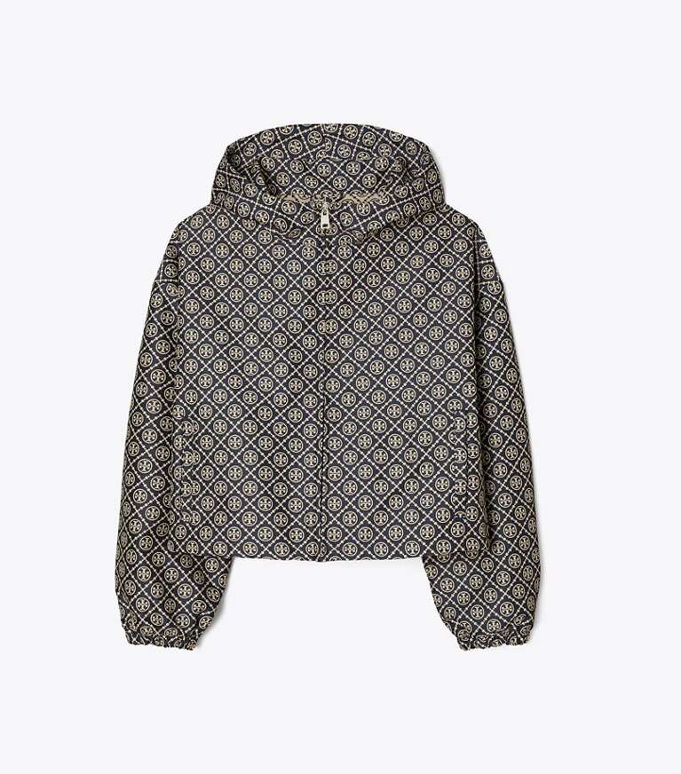 Tory Burch diseñador chaquetas Chaqueta con monograma de T de jacquard en TORY NAVY T MONOGRAM frontal