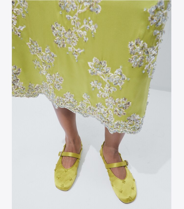 Tory Burch designer mocassins Charles IX Bunny Knot dans VIBRANT GREEN supplémentaire sur le modèle