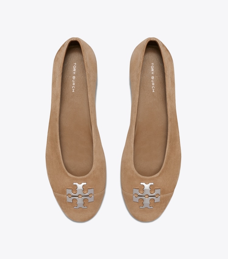 Tory Burch designer flats Charlie Ballet in RIVER ROCK / RIVER ROCK / SILVER overhead
