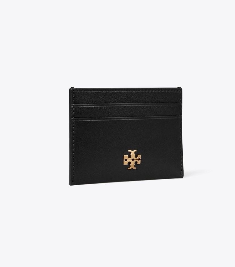 Tory Burch designer card cases Charlie Card Case in Black angle