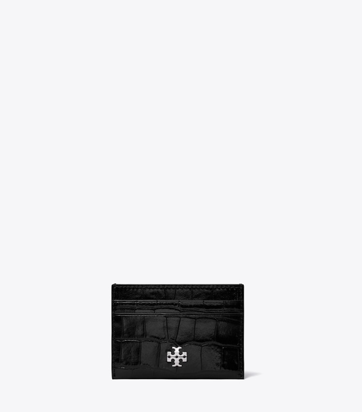 Tory Burch Charlie Croc-Embossed Card Case