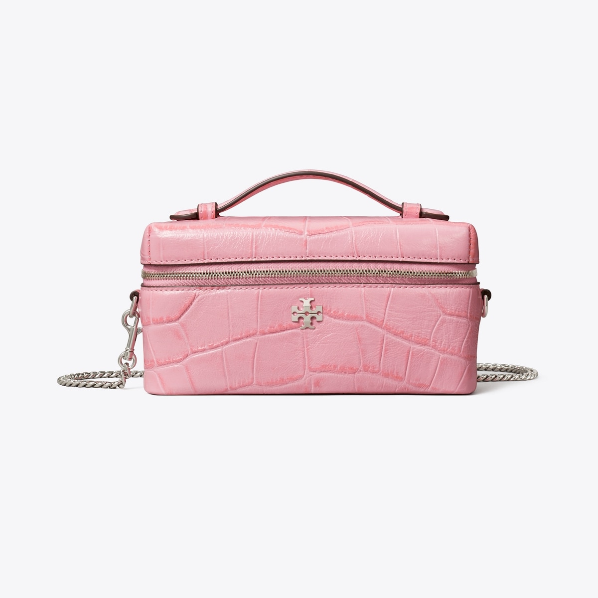 Charlie Croc-Embossed East-West Vanity Case: Women's Designer