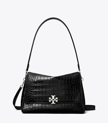 Charlie Croc-Embossed Shoulder Bag