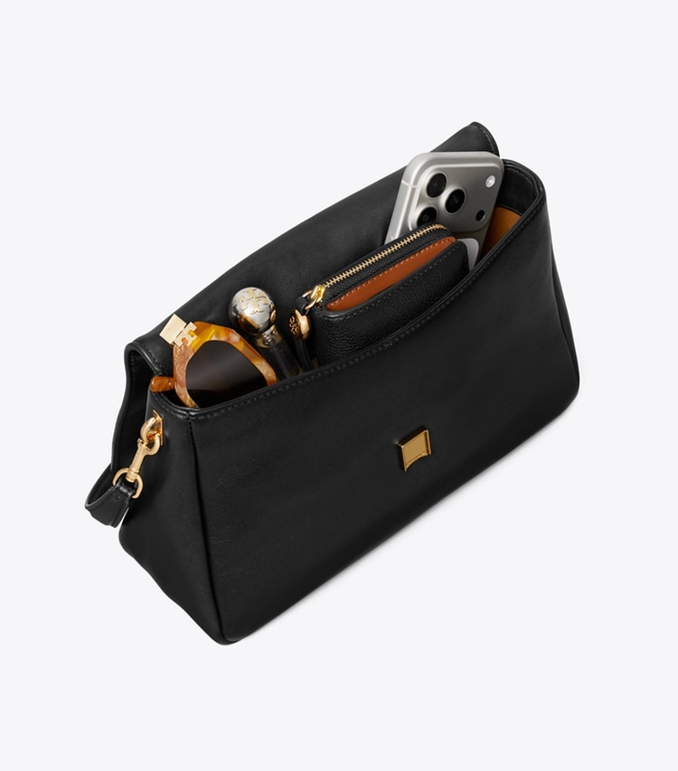 Tory Burch designer shoulder bags Charlie Denim Shoulder Bag in Midnight additional
