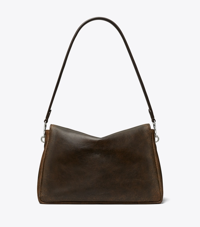 Tory Burch designer ショルダーバッグ チャーリー ディストレスト ショルダーバッグ in New Barley/ Dark Roast 戻る