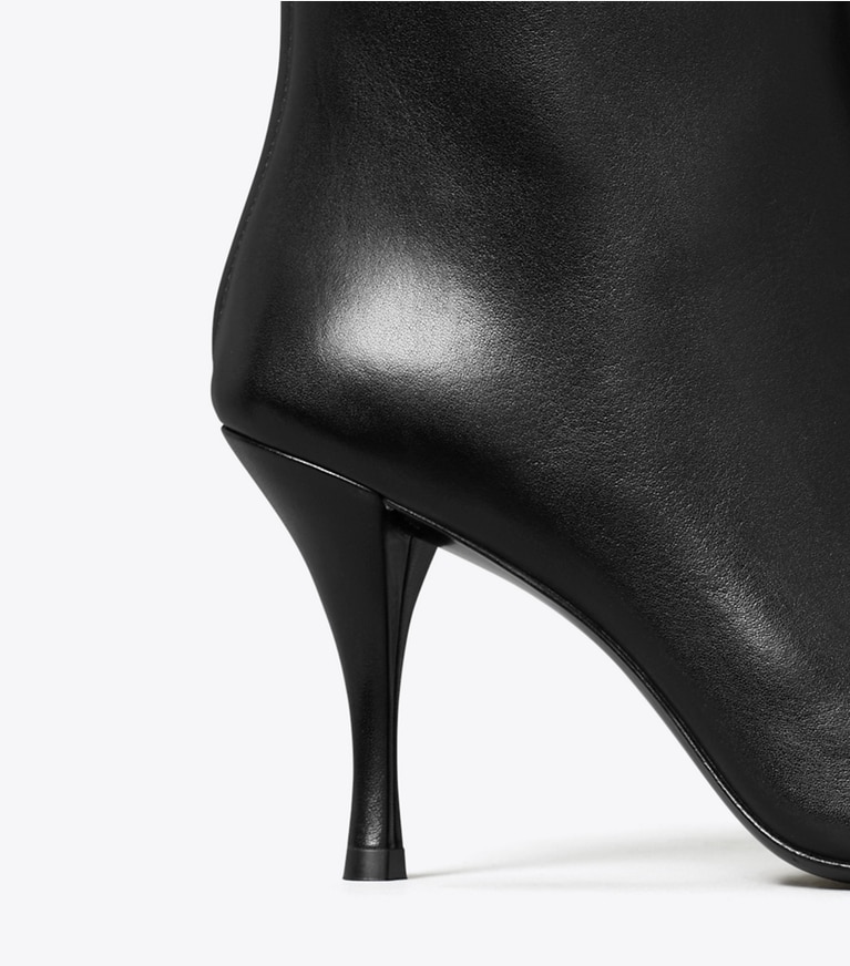 Tory Burch designer ankle boots Charlie Heeled Ankle Boot in PERFECT BLACK detail