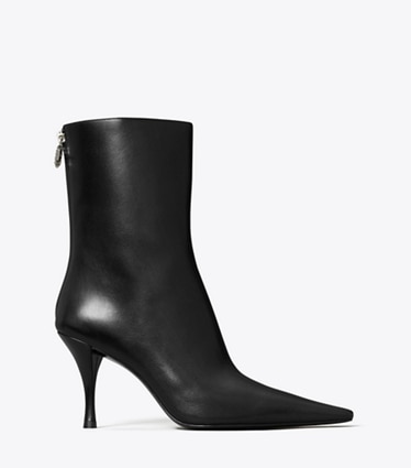 Tory Burch designer ankle boots Charlie Heeled Ankle Boot in PERFECT BLACK side