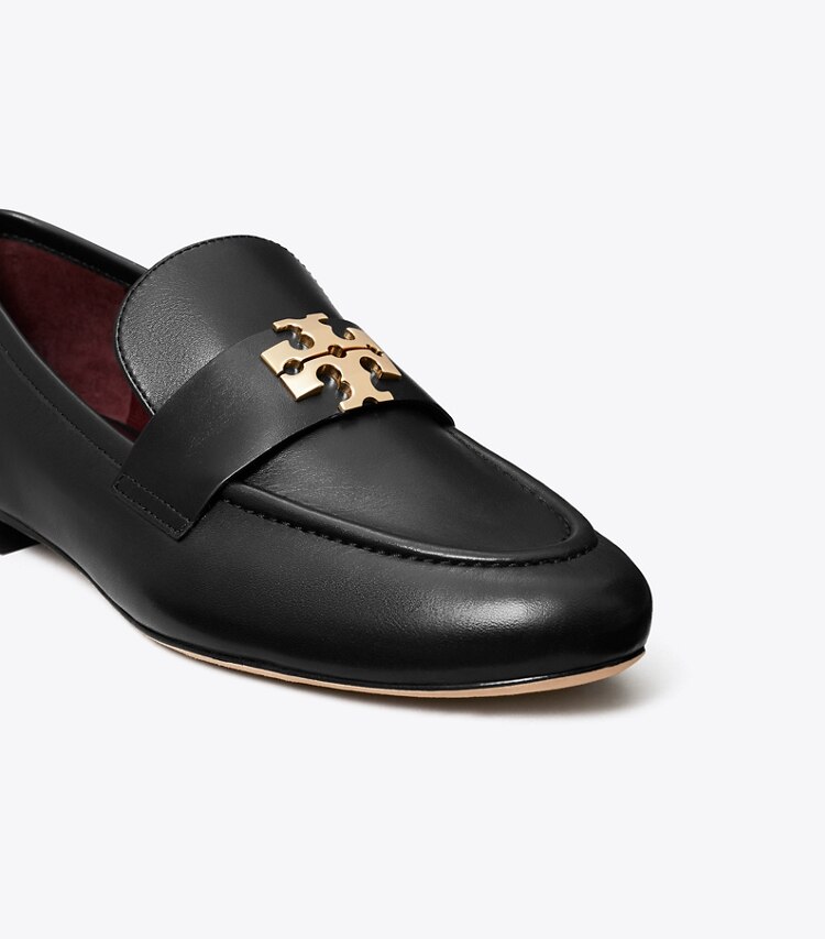Tory Burch designer フラット チャーリー ローファー、ワイド in PERFECT BLACK / GOLD ディテール