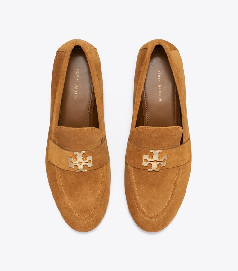 Tory Burch designer フラット チャーリー ローファー ワイド in Toffee オーバーヘッド