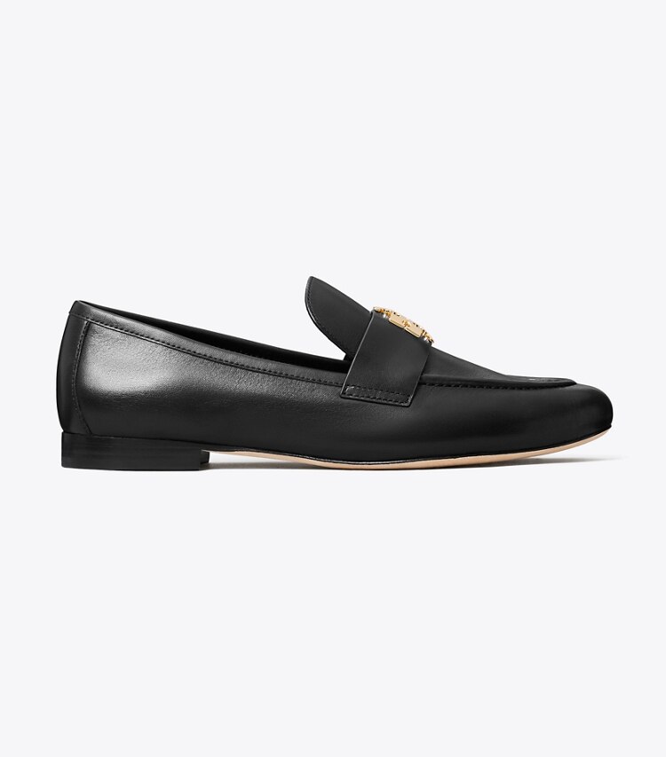 Tory Burch designer フラット チャーリー ローファー、ワイド in PERFECT BLACK / GOLD side