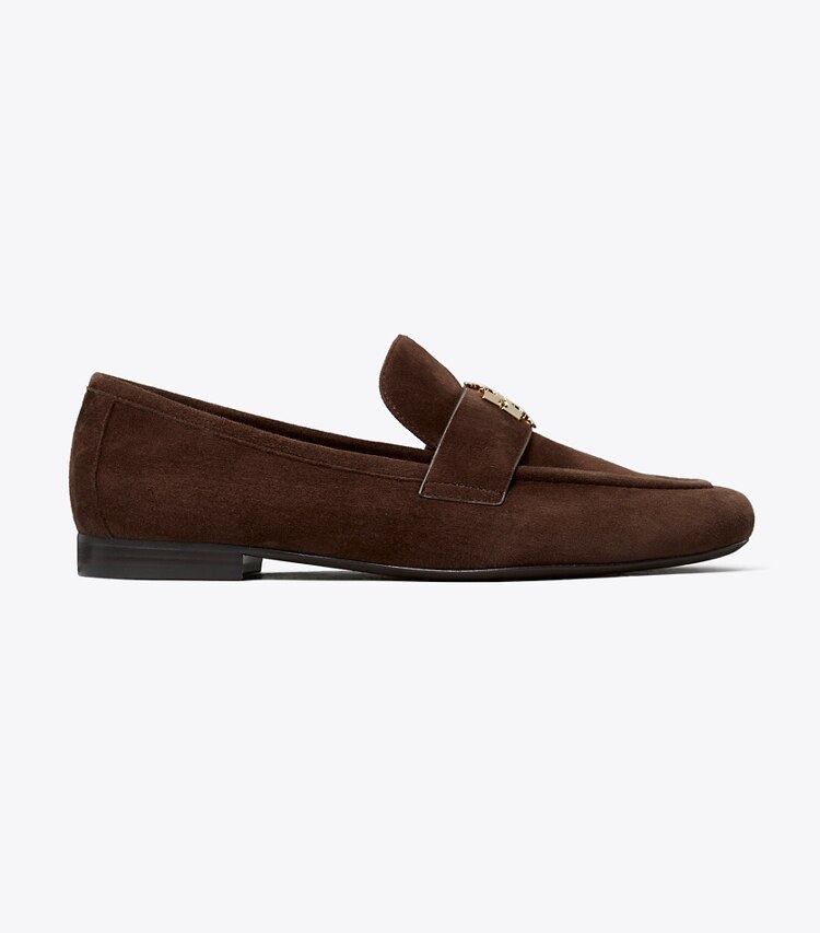 Tory Burch designer フラット チャーリー ローファー ワイド in DARK COCOA / GOLD side