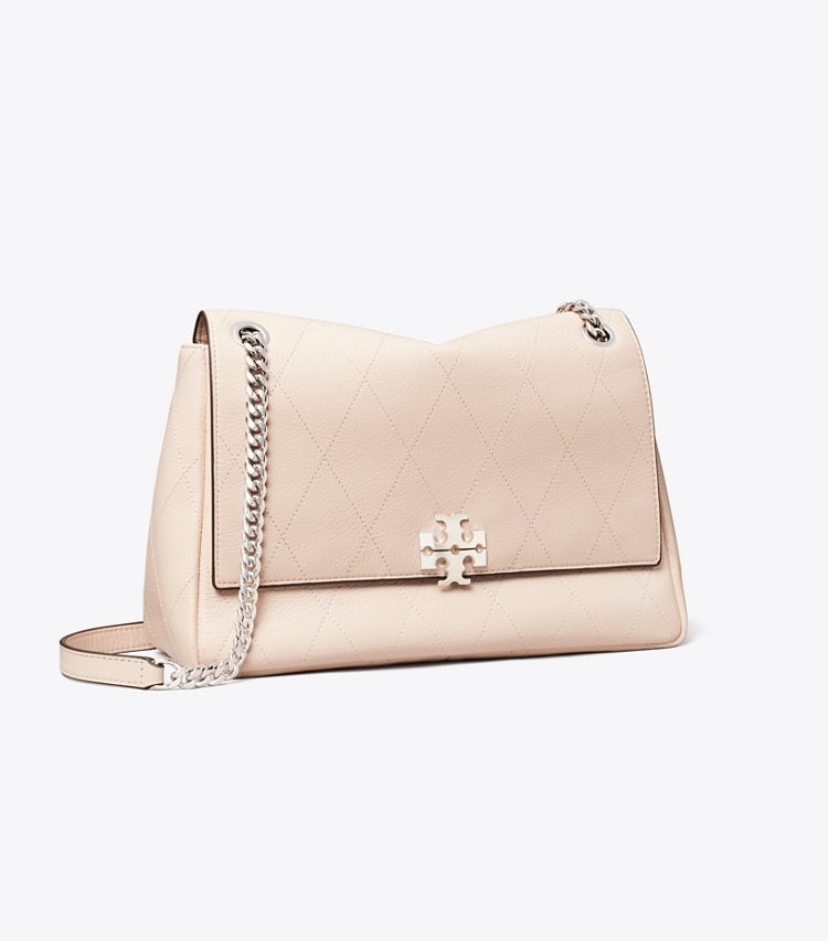 Tory Burch designer shoulder bags Charlie Quilted Shoulder Bag in Soft Pink angle