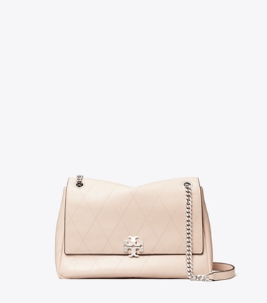 Tory Burch designer shoulder bags Charlie Quilted Shoulder Bag in Soft Pink front
