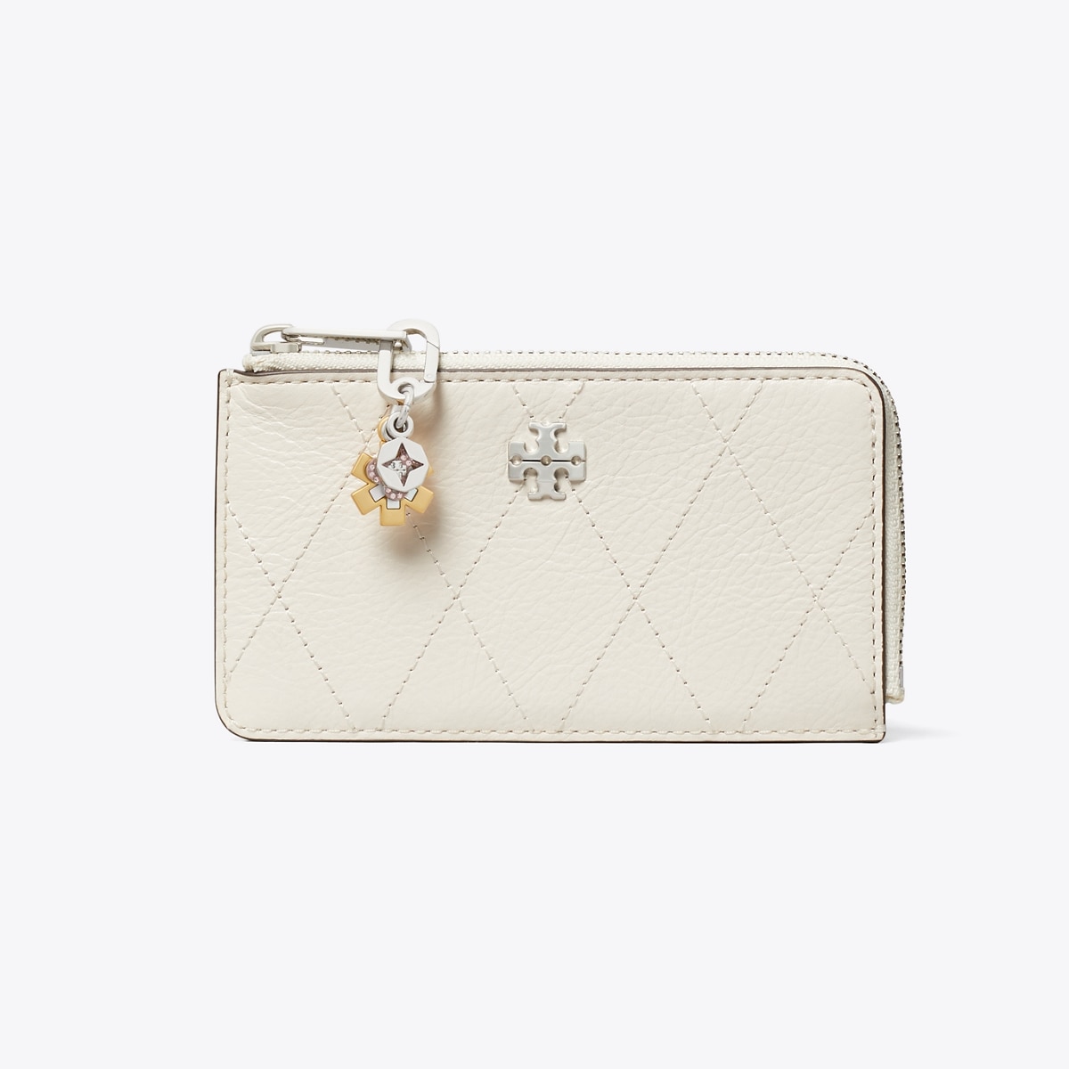 Charlie Quilted Zip Card Case: Women's Designer Card Cases | Tory