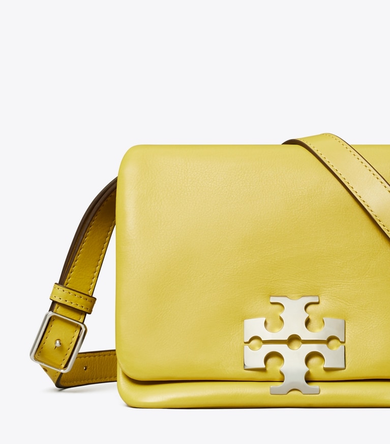 Tory Burch designer shoulder bags Charlie Runway Shoulder Bag in Golden Kiwi detail