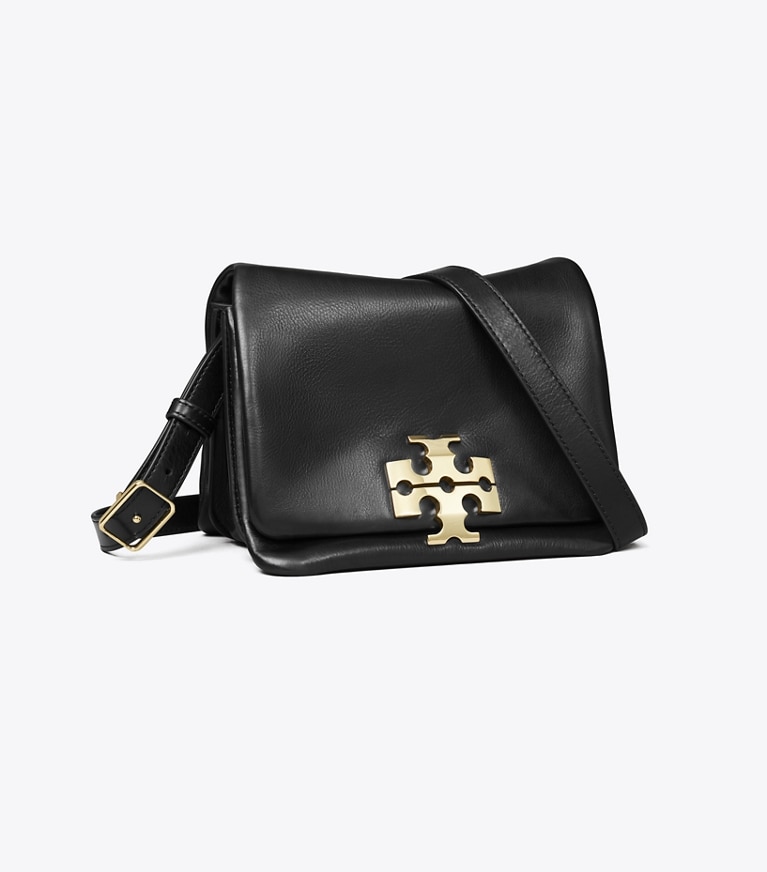 Tory Burch designer schultertaschen Charlie Schultertasche in BLACK/GOLD angle