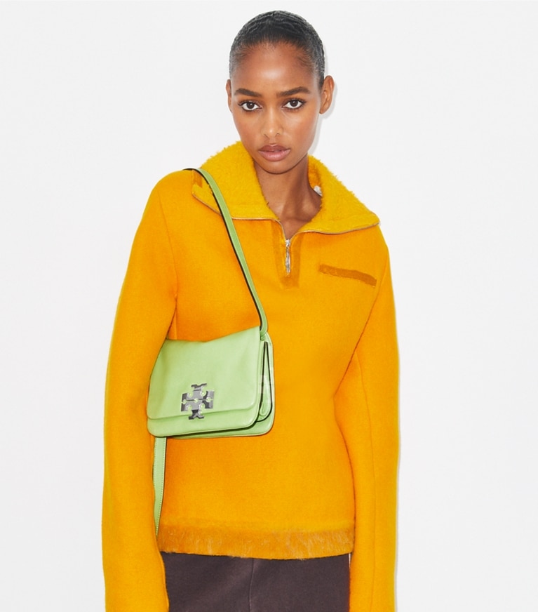 Tory Burch designer shoulder bags Charlie Shoulder Bag in Celery Juice angle