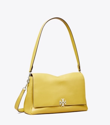 Tory Burch designer shoulder bags Charlie Shoulder Bag in Golden Kiwi angle