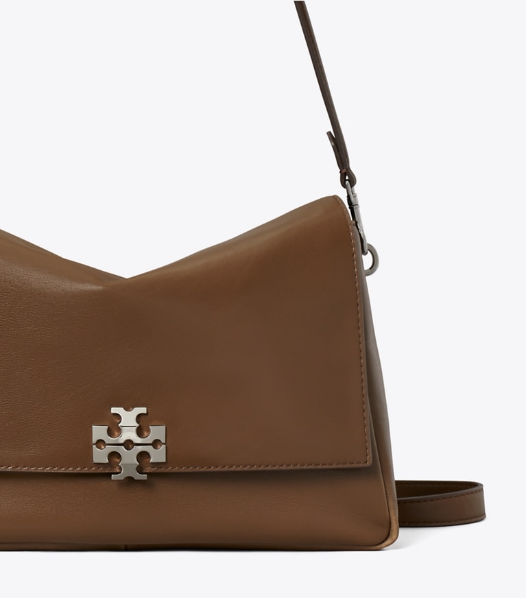 Tory Burch designer shoulder bags Charlie Shoulder Bag in Malt Brown detail