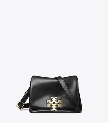 Tory Burch designer shoulder bags Charlie Shoulder Bag in BLACK/GOLD front