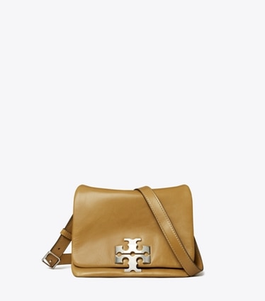 Tory Burch designer shoulder bags Charlie Shoulder Bag in WREN BROWN front