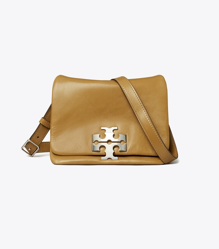 Tory Burch designer shoulder bags Charlie Shoulder Bag in WREN BROWN front