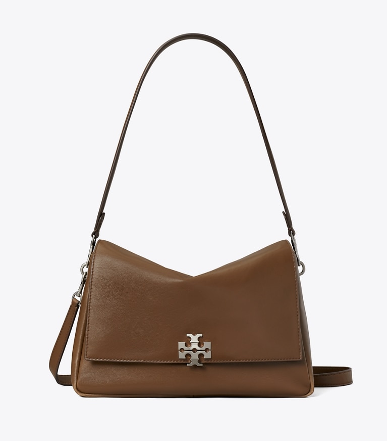 Tory Burch designer shoulder bags Charlie Shoulder Bag in Malt Brown front