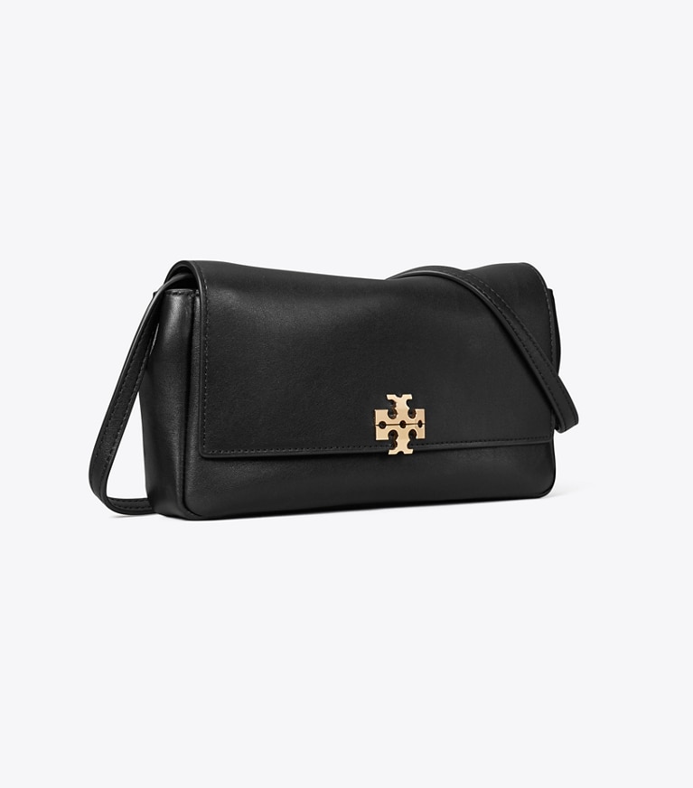 Tory Burch designer crossbody bags Charlie Wallet Crossbody in Black angle