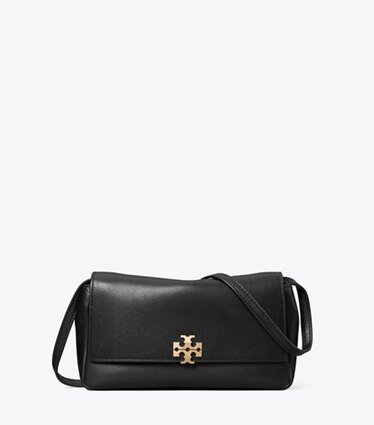 Tory Burch designer crossbody bags Charlie Wallet Crossbody in Black front