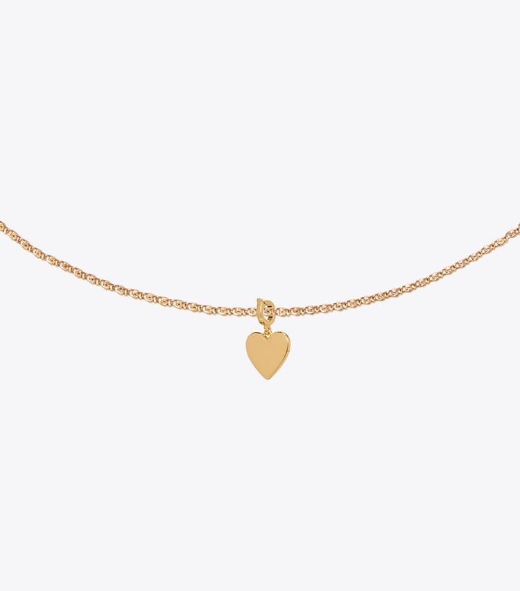 Tory Burch designer épingles à cheveux Charm cœur Curiosity in Light Brass informations