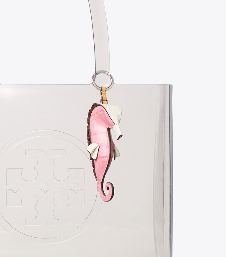 Tory Burch designer bijoux de sac et porte-clés Charm de sac hippocampe in Rose Sunset informations