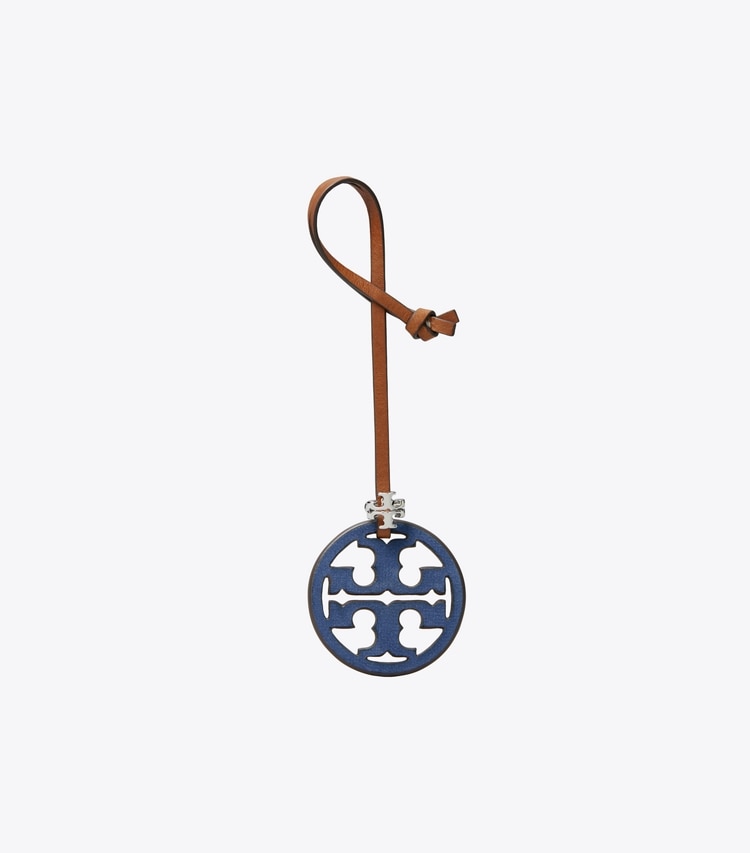 Tory Burch designer bijoux de sac et porte-clés Charm de sac logo Miller in Soft Blue front