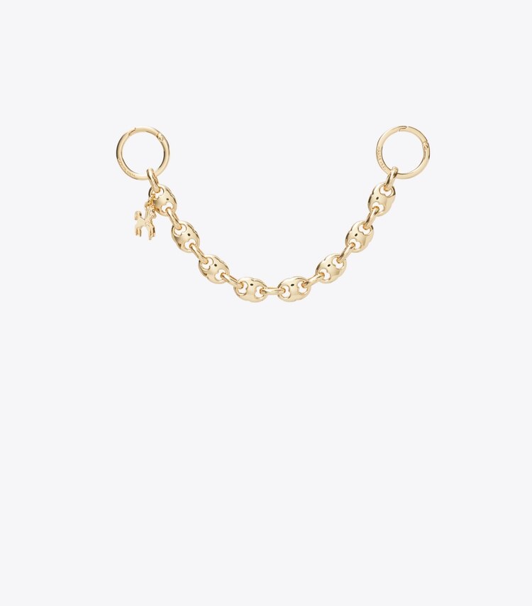 Tory Burch designer bijoux de sac et porte-clés Charm pour sac cheval et chaînette in Multi / Gold front