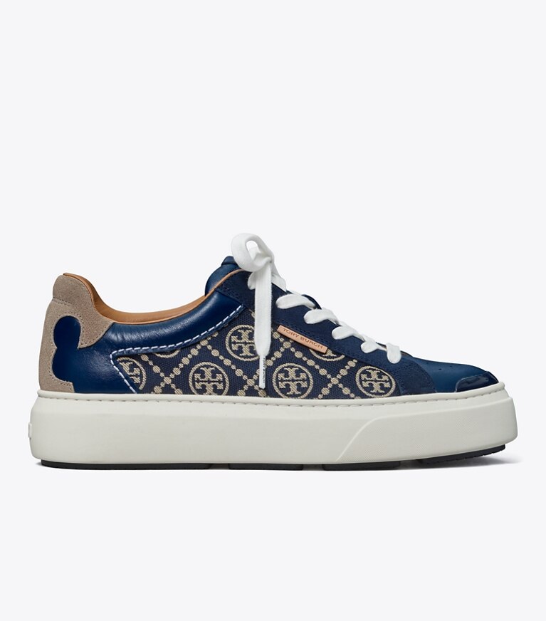 Tory Burch designer baskets Chaussure de sport Ladybug à monogramme T dans PERFECT NAVY / PERFECT NAVY de côté