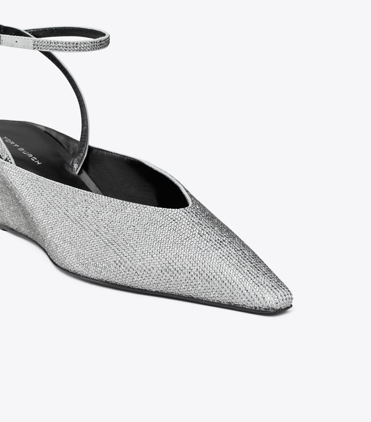 Tory Burch designer escarpins Chaussures à talon compensé Pavé in LAPIS / LIGHT BLACK DIAMOND informations