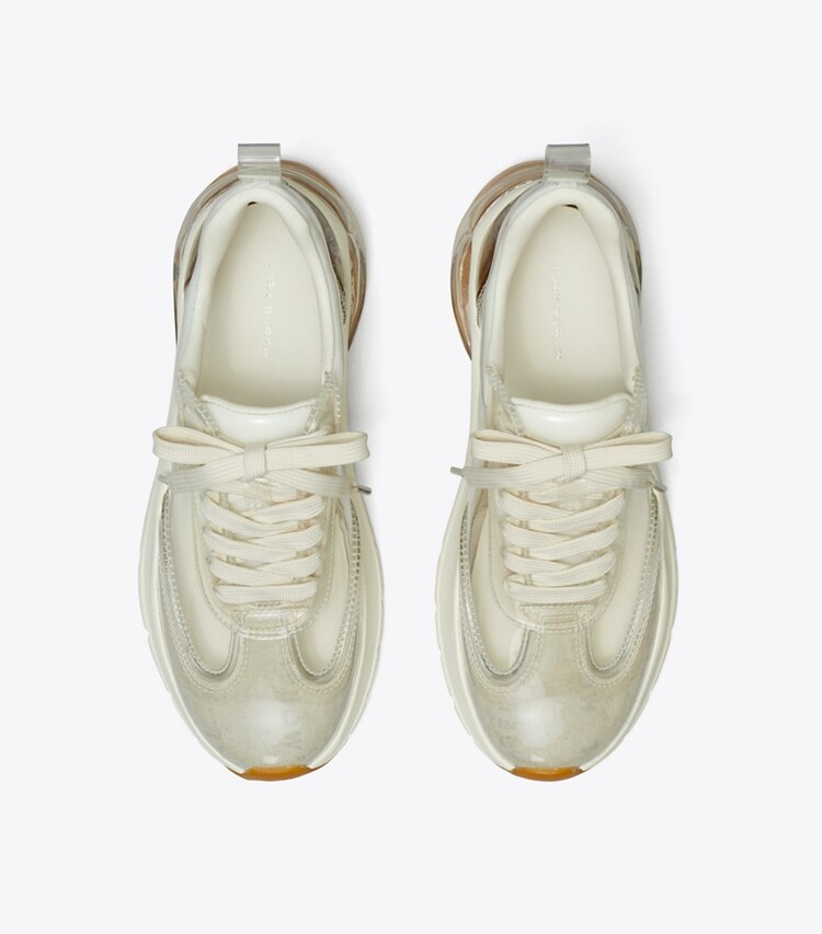Tory Burch designer baskets Chaussures de sport Good Luck dans CLEAR vue du dessus