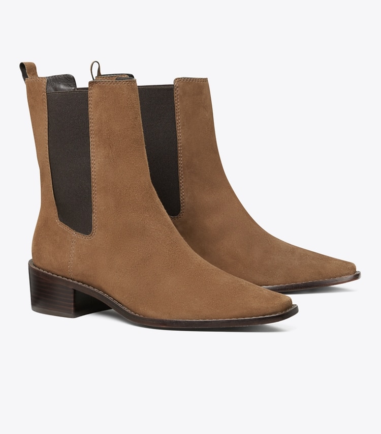 Tory Burch designer ankle boots Chelsea Boot in River Rock angle