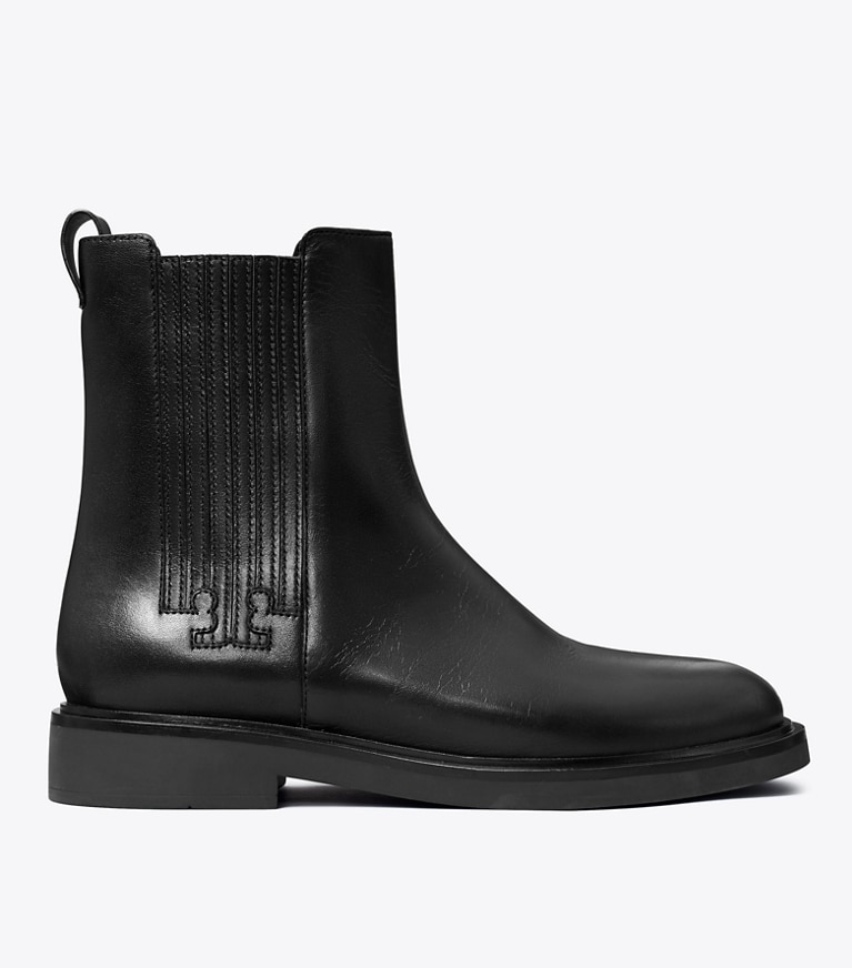 Tory Burch designer stiefeletten Chelsea Boot mit T-Zwickel in PERFECT BLACK angle
