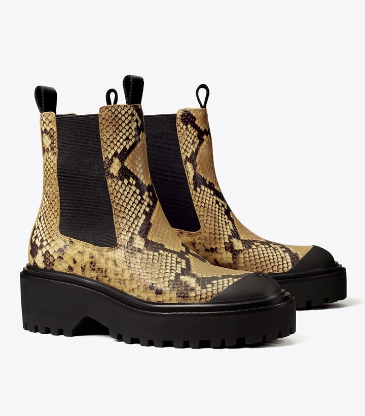Tory Burch Snakeskin Embossed Boots 