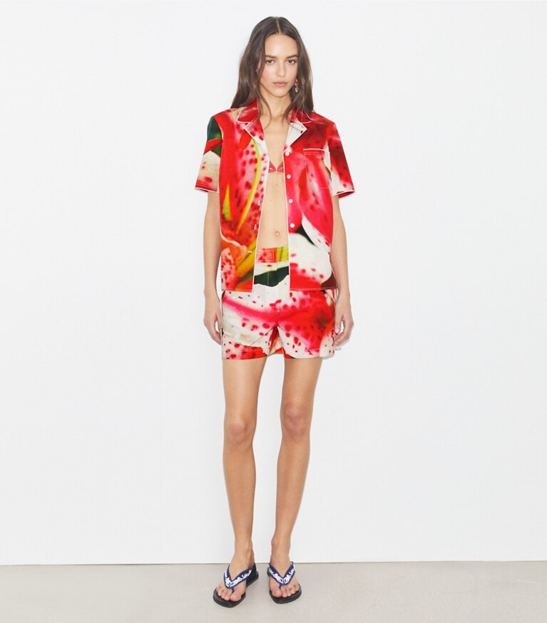 Tory Burch designer Chemisette en sergé in Pink Lily front