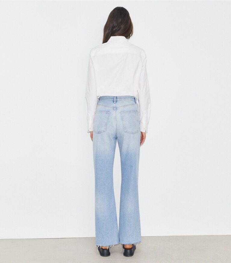 Tory Burch designer hauts Chemisier en popeline de coton dans White sur modèle, de dos
