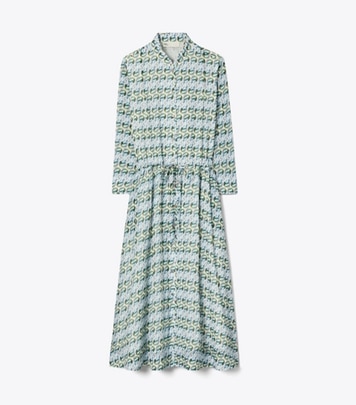Abito stampato in twill: Donna Abbigliamento | Abiti | Tory