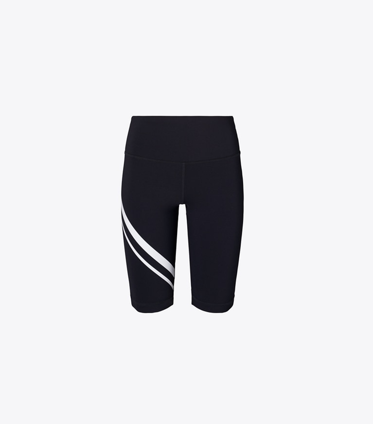 Tory Burch designer bottoms Chevron Bike Short in BLACK front
