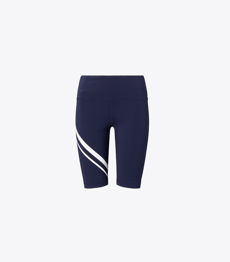Tory Burch designer pantaloni Chevron Bike Short in TORY NAVY front
