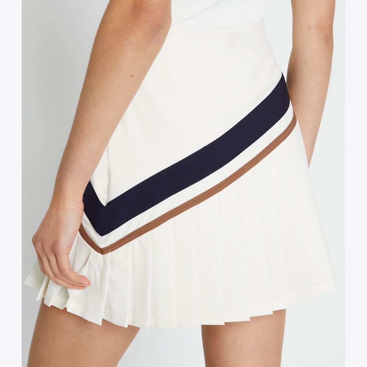 Chevron Pleated Tennis Skirt: Women's Designer Bottoms