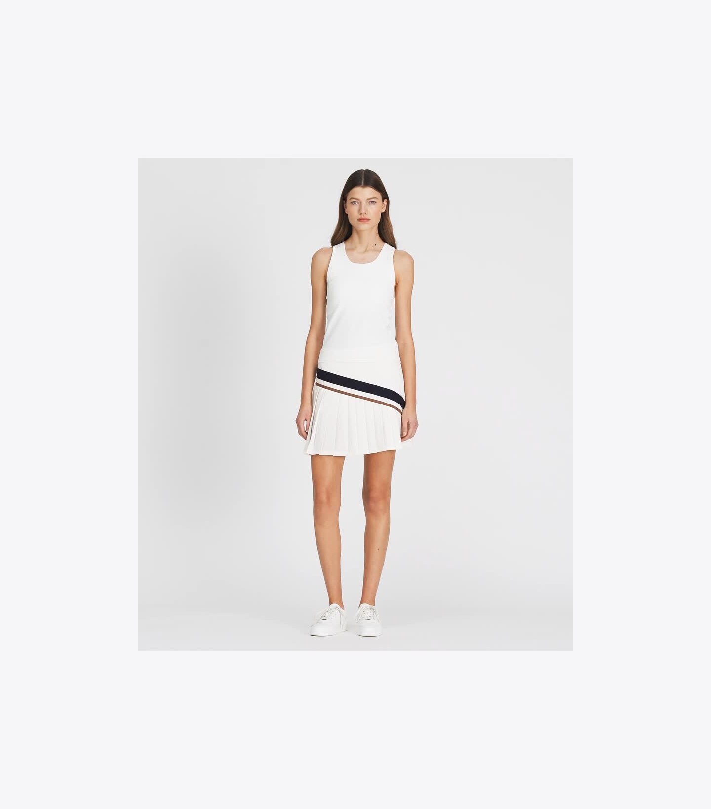 Chevron Pleated Tennis Skirt