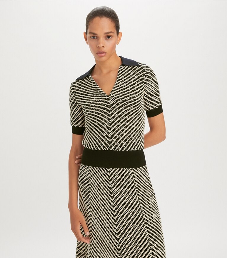 Tory burch striped polo 2024 dress