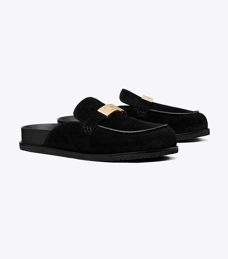 Tory Burch diseñador zapatos planos Chinela LeeLee en PERFECT BLACK ángulo