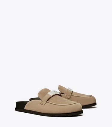 Tory Burch diseñador zapatos planos Chinela LeeLee en AVOLA ángulo
